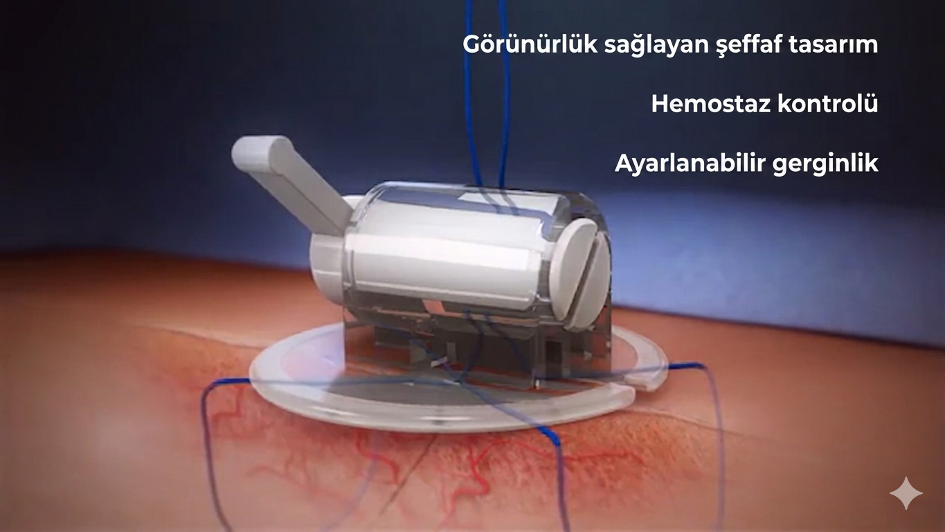 LockeT şeffaf tasarım ve hemostaz kontrolü